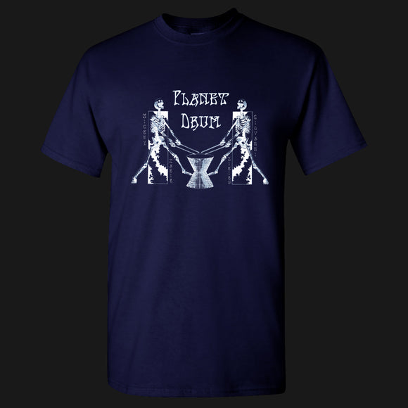 Planet Drum Sketelon Tee Navy