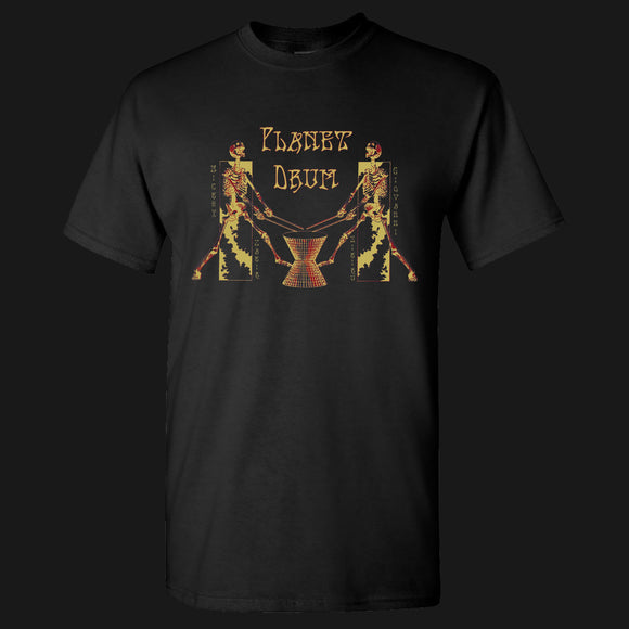 Planet Drum Skeleton Tee Black