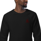 Unisex organic raglan sweatshirt