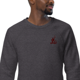 Unisex organic raglan sweatshirt