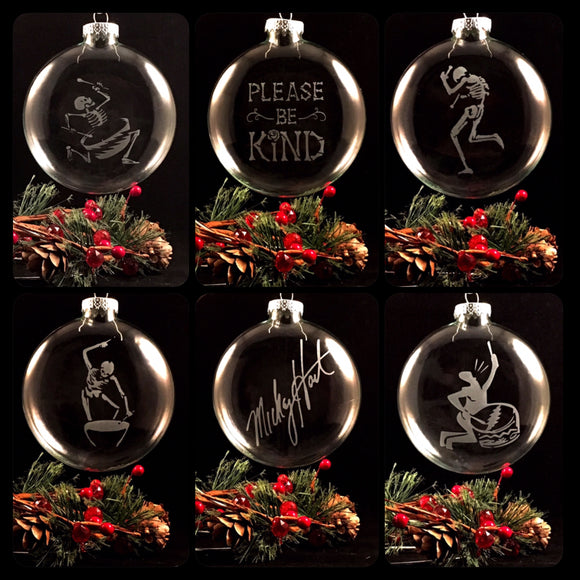 Hand Etched Holiday Ornaments