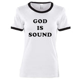 God Is Sound Ladies Ringer Tee
