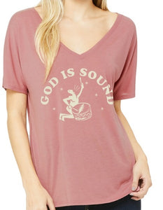 God Is Sound Ladies V Neck